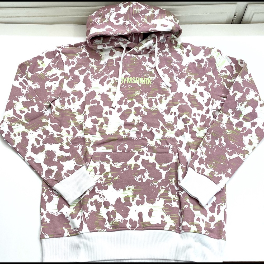 Gymshark Camo Graphic Oversized Hoodie Size XS - Picture 3 of 10